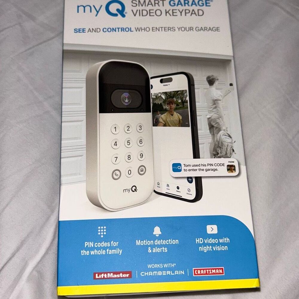 Chamberlain my Q Smart Garage Video Keypad White MYQ-K40TXXW new